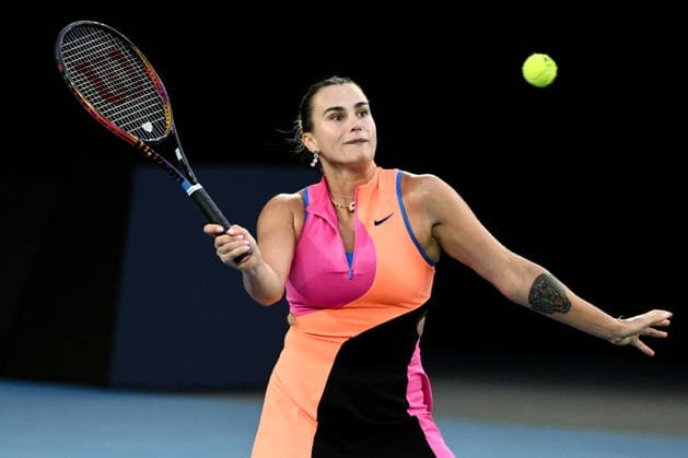 TENNIS AUSTRALIAN OPEN, Aryna Sabalenka of Russia in action during the women™s semifinal against Elina Svitolina of Ukraine on day 12 of the 2026 Australian Open tennis tournament at Melbourne Park in Melbourne, Thursday, January 29, 2026. ( NO ARCHIVING MELBOURNE VICTORIA AUSTRALIA  Copyright: xJOELxCARRETTx 20260129127223063228