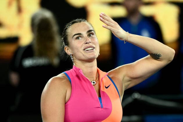 TENNIS AUSTRALIAN OPEN, Aryna Sabalenka of Russia celebrates her win in the women™s semifinal against Elina Svitolina of Ukraine on day 12 of the 2026 Australian Open tennis tournament at Melbourne Park in Melbourne, Thursday, January 29, 2026. ( NO ARCHIVING MELBOURNE VICTORIA AUSTRALIA  Copyright: xJOELxCARRETTx 20260129127965733631