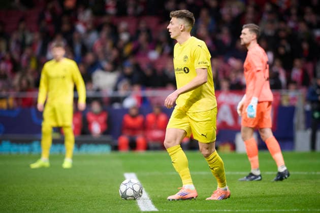 FK Bodo Glimt s Jostein Gundersen during Champions League 2025 2026, Round 8 match. January 28 ,2026. (20260128094)