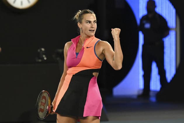 Australian Open 2026 - Semifinals MELBOURNE, AUSTRALIA - JANUARY 29: Aryna Sabalenka reaction after winning her Semifinals match against Elina Svitolina (UKR) (not seen) and making it to the Final in of the Australian Open grand slam tennis tournament at Melbourne Park in Melbourne, Australia on January 29, 2026 Mark Avellino Anadolu Melbourne Australia. Editorial use only. Please get in touch for any other usage.  Copyright: x2026xAnadoluxMarkxAvellinox