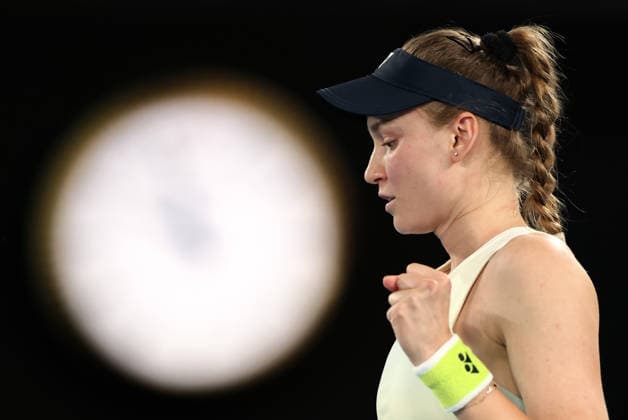 Elena Rybakina celebrates during her semi-final match Australian Open tennis tournament, Day Twelve, Melbourne Park, Australia - 29 Jan 2026Melbourne Melbourne Park Victoria (VIC) Australia  Copyright: xEllaxLing Shutterstockx 16455615cb