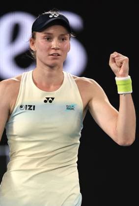 Elena Rybakina celebrates victory in her semi-final match Australian Open tennis tournament, Day Twelve, Melbourne Park, Australia - 29 Jan 2026Melbourne Melbourne Park Victoria (VIC) Australia  Copyright: xEllaxLing Shutterstockx 16455615cw