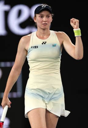 Elena Rybakina celebrates victory in her semi-final match Australian Open tennis tournament, Day Twelve, Melbourne Park, Australia - 29 Jan 2026Melbourne Melbourne Park Victoria (VIC) Australia  Copyright: xEllaxLing Shutterstockx 16455615cy