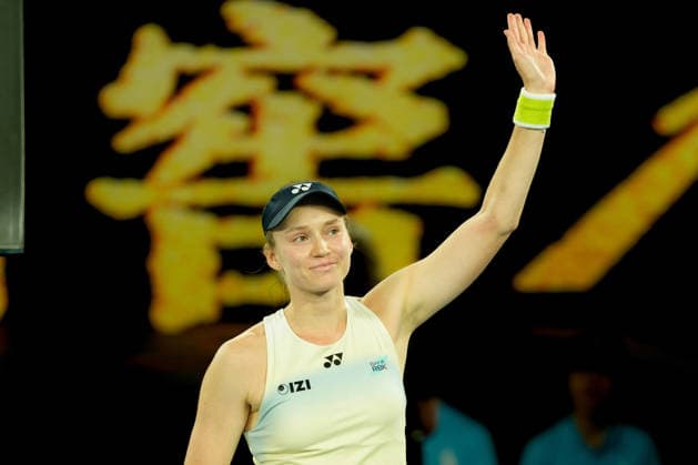 January 29, 2026: 5th seed ELENA RYBAKINA of Kazakhstan celebrates after defeating 6th seed JESSICA PEGULA of the USA on Rod Laver Arena in a Women s Singles Semifinals match on day 12 of the 2026 Australian Open in Melbourne, Australia. RYBAKINA won 63 76. Cal Media Melbourne Australia - ZUMAc04_ 20260129_faf_c04_009 Copyright: xSydneyxLowx
