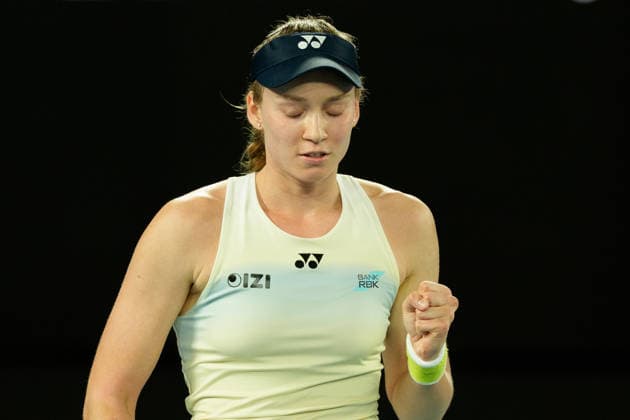 January 29, 2026: 5th seed ELENA RYBAKINA of Kazakhstan in action against 6th seed JESSICA PEGULA of the USA on Rod Laver Arena in a Women s Singles Semifinals match on day 12 of the 2026 Australian Open in Melbourne, Australia. RYBAKINA won 63 76. Cal Media Melbourne Australia - ZUMAc04_ 20260129_faf_c04_021 Copyright: xSydneyxLowx