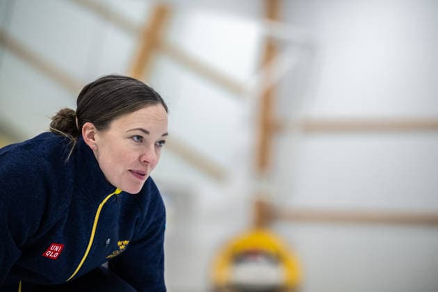 260129 Agnes Knochenhauer, Curling, under en presskonferens anordnad av Svenska Olympiska KommittÃ n den 29 januari 2026 i Stockholm. *** 260129 Agnes Knochenhauer, Curling, during a press conference organized by the Swedish Olympic Committee on 29 January 2026 in Stockholm  Copyright: JOHANNAxSÄLL BB260129BB444