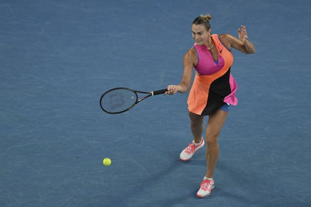AUSTRALIAN OPEN 2026 MELBOURNE, AUSTRALIA - JANUARY 29: Aryna Sabalenka in action against Elina Svitolina (UKR) (NOT SEEN) during the Semifinals match at the Australian Open grand slam tennis tournament at Melbourne Park in Melbourne, Australia on January 29, 2026 Mark Avellino Anadolu Melbourne Australia. Editorial use only. Please get in touch for any other usage.  Copyright: x2026xAnadoluxMarkxAvellinox