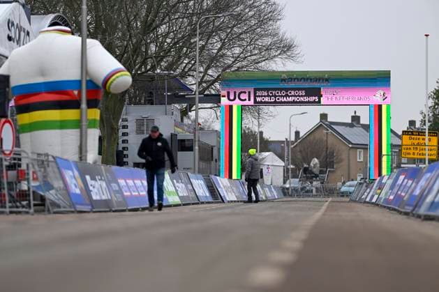 UCI World Championships 2026 Hulst - Media activities 29 01 2026 HULST, THE NETHERLANDS - JANUARY 29 : Illustration picture showing start and finish zone during the official training session on the track of the 2026 UCI Cyclo-Cross World Championships on January 29, 2026 in Hulst, The Netherlands, 29 01 2026 Hulst The Netherlands  Copyright: xNicoxVereeckenx