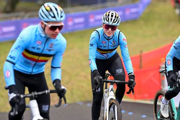 UCI World Championships 2026 Hulst - Media activities 29 01 2026 HULST, THE NETHERLANDS - JANUARY 29 : Illustration picture showing Belgian cyclocross riders pictured on training during the official training session on the track of the 2026 UCI Cyclo-Cross World Championships on January 29, 2026 in Hulst, The Netherlands, 29 01 2026 Hulst The Netherlands  Copyright: xNicoxVereeckenx