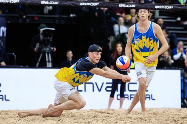 STOCKHOLM, SWEDEN 20260129 Sweden s Jacob Hölting Nilsson during the Beach volleyball, Beachvolleyball competition Stockholm Beach 2026, an official competition in the international Queen & King of the Court series, at Avicii Arena in Stockholm. STOCKHOLM SWEDEN x60160x