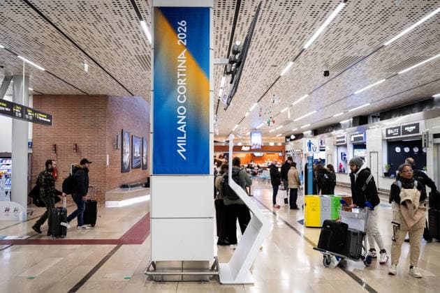 260129 Olympic branding at Marco Polo Airport during day -8 of the 2026 Winter Olympics on January 29, 2026 in Venice. Photo: Mathias Bergeld BILDBYRAN kod MB MB1285 Olympic Games, Olympische Spiele, Olympia, OS olympics winter olympics os ol olympiska spel vinter-os olympiske leker milano cortina 2026 milan cortina 2026 milano cortina 2026 olympic games milano cortina 2026 winter olympic games milano cortina-os milano cortina-ol vinter-ol -8 bbeng preview förhands genre *** 260129 Olympic branding at Marco Polo Airport during day 8 of the 2026 Winter Olympics on January 29, 2026 in Venice Photo Mathias Bergeld BILDBYRAN code MB MB1285 olympic games olympics winter olympics os ol olympic games winter os olympic games milano cortina 2026 milan cortina 2026 milano cortina 2026 olympic games milano cortina 2026 winter olympic games milano cortina os milano cortina ol winter ol 8 bbeng preview preview genre  Copyright: MATHIASxBERGELD BB260129MB004