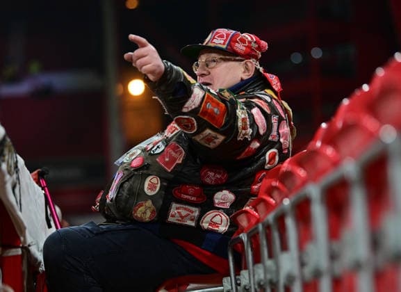 Nottingham, England, 29th January 2026. Nottingham Forest super fan Eberhand Ebby Kleinrensing pictured during the Nottingham Forest vs Ferencvaros UEFA Europa League match at the City Ground, Nottingham. Picture credit should read: Harriet Massey Sportimage EDITORIAL USE ONLY. No use with unauthorised audio, video, data, fixture lists, club league logos or live services. Online in-match use limited to 120 images, no video emulation. No use in betting, games or single club league player publications. SPI_019_HM_Forest_Ferencvaros SPI-4491-0019