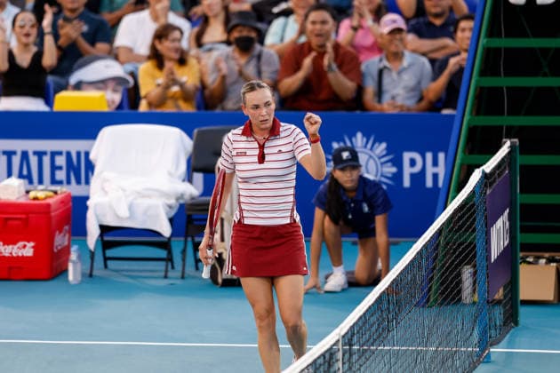 Philippine Women s Open in Manila Donna Vekic of Croatia reacts during day four of the Philippine Women s Open in Manila, Philippines on January 29, 2026. The Philippine Women s Open runs from January 26 to 31 2026. MANILA PHILIPPINES  Copyright: xMatrixxImagesx xMarkxCristinox