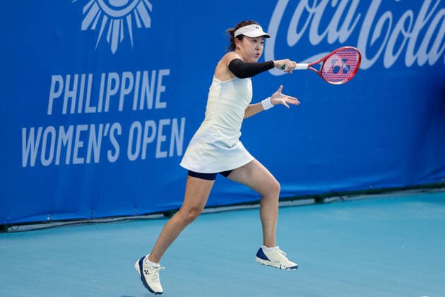 Philippine Women s Open in Manila Lin Zhu of China in action against Donna Vekic of Croatia during day four of the Philippine Women s Open in Manila, Philippines on January 29, 2026. The Philippine Women s Open runs from January 26 to 31 2026. MANILA PHILIPPINES  Copyright: xMatrixxImagesx xMarkxCristinox