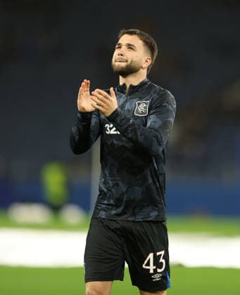 Nicolas Raskin warms up for the UEFA Europa League league phase match at Estadio do Dragao, Porto. Porto v Rangers - UEFA Europa League - Estadio do Dragao, Lanarkshire, Portugal - 29 Jan 2026Porto Estadio do Dragao Lanarkshire Portugal EDITORIAL USE ONLY  Copyright: xRangersxFC Shutterstockx 16488283an