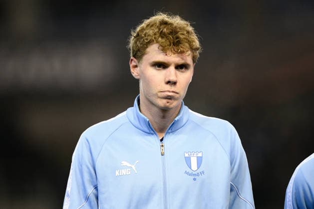 260129 Malte Frejd Palsson of Malmö FF ahead of the UEFA Europa League football match between KRC Genk and Malmö FF on January 29, 2026 in Genk. Photo: Simon Hastegard BILDBYRAN kod SH SH0684 fotboll football soccer fotball uefa europa league europa league krc genk malmö ff bbeng Copyright: SIMONxHASTEGARD BB260129SH027
