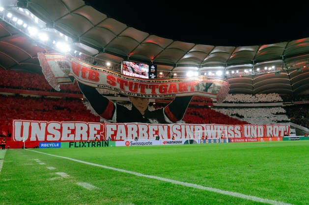 Choreo VfB Stuttgart, Cannstatter Kurve, GER, VfB Stuttgart vs. Young Boys Bern, Fussball, Europa League, Spieltag 8, Spielzeit 2025 2026, 29.01.2026, GER, VfB Stuttgart vs. Young Boys Bern, Fussball, Europa League, Spieltag 8, Spielzeit 2025 2026, 29.01.2026, Stuttgart Copyright: xEibner-Pressefoto EdwardxCheungx EP_ECG
