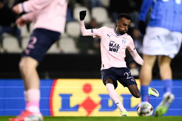 260129 Taha Ali of Malmö FF scores the 0-1 goal during the UEFA Europa League football match between KRC Genk and Malmö FF on January 29, 2026 in Genk. Photo: Simon Hastegard BILDBYRAN kod SH SH0684 fotboll football soccer fotball uefa europa league europa league krc genk malmö ff bbeng Copyright: SIMONxHASTEGARD BB260129SH031