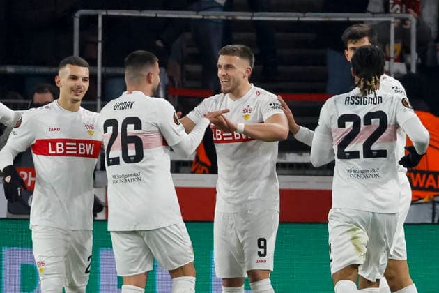 Torjubel VfB Stuttgart beim 2:0 durch Ermedin Demirovic (VfB Stuttgart, 09) , Deutschland, Fussball, UEFA Europa League, 8. Spieltag, 2025 2026, VfB Stuttgart vs. Young Boys Bern, 29.01.2026, Stuttgart MHP Arena Deutschland Copyright: xGrantxHubbsx