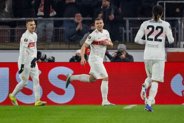 Torjubel VfB Stuttgart beim 2:0 durch Ermedin Demirovic (VfB Stuttgart, 09) , Deutschland, Fussball, UEFA Europa League, 8. Spieltag, 2025 2026, VfB Stuttgart vs. Young Boys Bern, 29.01.2026, Stuttgart MHP Arena Deutschland Copyright: xGrantxHubbsx