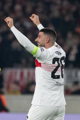 Tor zum 1:0 durch Deniz Undav (VfB Stuttgart 26), Jubel, Torjubel. GER, VfB Stuttgart vs. BSC Young Boys Bern, Fussball, UEFA Europa League, Herren, 8. Spieltag, Spielzeit 2025 2026, 29.01.2026, GER, VfB Stuttgart vs. BSC Young Boys Bern, Fussball, UEFA Europa League, Herren, 8. Spieltag, Spielzeit 2025 2026, 29.01.2026 Stuttgart Copyright: xEibner-Pressefoto WolfgangxFrankx EP_WFK