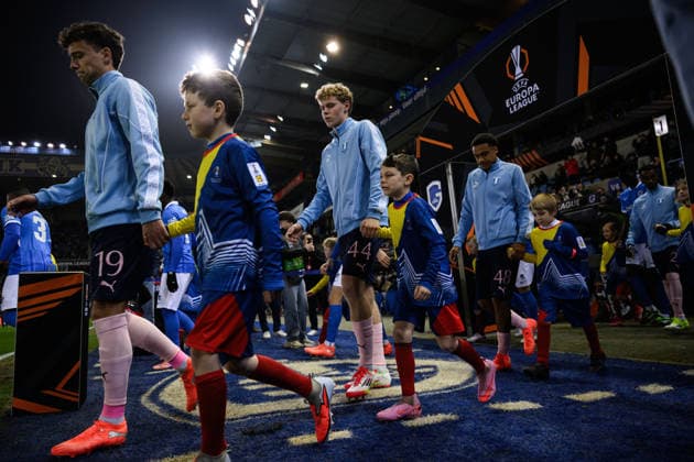 260129 Malte Frejd Palsson of Malmö FF ahead of the UEFA Europa League football match between KRC Genk and Malmö FF on January 29, 2026 in Genk. Photo: Simon Hastegard BILDBYRAN kod SH SH0684 fotboll football soccer fotball uefa europa league europa league krc genk malmö ff bbeng Copyright: SIMONxHASTEGARD BB260129SH035
