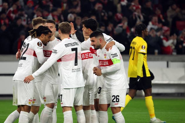 29.01.26 VfB Stuttgart - Young Boys Bern Deutschland, Stuttgart, 29.01.2026, Fussball, UEFA Europa League, Saison 2025 2026, VfB Stuttgart - Young Boys Bern: Deniz Undav (VfB Stuttgart); Jubel Tor 1:0 Undav.