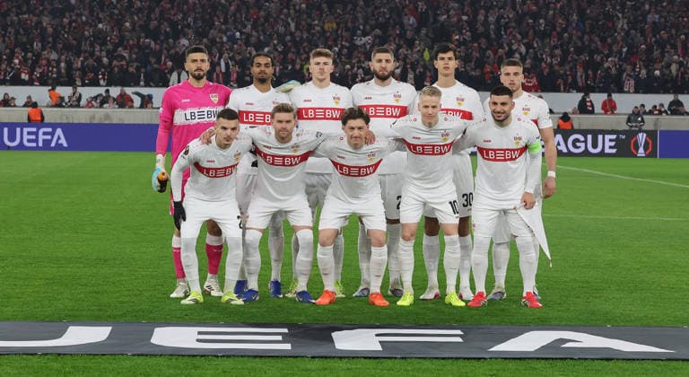 Stuttgart, Fußball Europa League , VfB Stuttgart vs. BSC Young Boys Bern , Mannschaft VfB Stuttgart