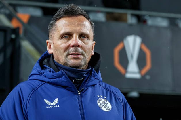 29.01.2026, Fußball, UEFA Europa League, Matchday 8, FC Midtjylland - GNK Dinamo Zagreb, MCH Arena in Herning, Dänemark: Head Coach Mario Kovacevic(GNK Dinamo hc) Regulations prohibit any use of photographs as image sequences and or quasi-video. Dänemark