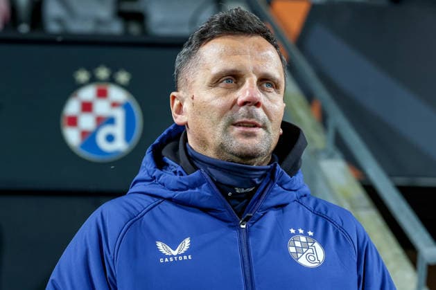 29.01.2026, Fußball, UEFA Europa League, Matchday 8, FC Midtjylland - GNK Dinamo Zagreb, MCH Arena in Herning, Dänemark: Head Coach Mario Kovacevic(GNK Dinamo hc) Regulations prohibit any use of photographs as image sequences and or quasi-video. Dänemark