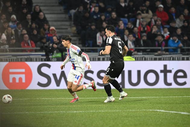 Football : Olympique Lyonnais v PAOK FC - UEFA Europa League 29 01 2026 Khalis MERAH of Lyon during the UEFA Europa league match between Olympique Lyonnais and PAOK FC at Groupama Stadium Decines Charpieu Lyon France on January 29 2026 LYONFrance  Copyright: xMouradxAllilix