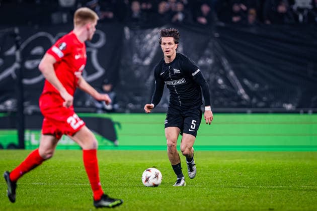 STURM GRAZ - BRANN BERGEN Tim Oermann of Sturm during the league phase of UEFA Europa league football match between SK Sturm Graz and SK Brann Bergen. Graz, Austria, January 29, 2026. Photo by Branislav Racko Copyright: xx 080A9597
