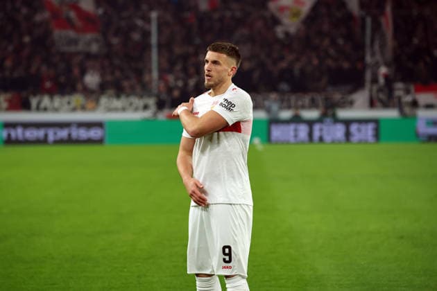 29.01.26 VfB Stuttgart - Young Boys Bern Deutschland, Stuttgart, 29.01.2026, Fussball, UEFA Europa League, Saison 2025 2026, VfB Stuttgart - Young Boys Bern: Ermedin Demirovic (VfB Stuttgart); Jubel Tor 2:0 Demirovic.
