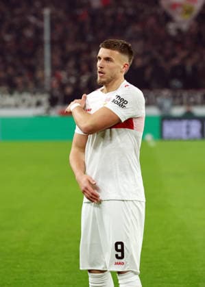 29.01.26 VfB Stuttgart - Young Boys Bern Deutschland, Stuttgart, 29.01.2026, Fussball, UEFA Europa League, Saison 2025 2026, VfB Stuttgart - Young Boys Bern: Ermedin Demirovic (VfB Stuttgart); Jubel Tor 2:0 Demirovic.