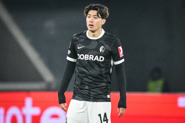 January 29, 2026, Lamorlaye, France, France: Yuito SUZUKI of Fribourg during the UEFA Europa League, League Phase MD8 match between Lille OSC (LOSC) and SC Freiburg at Pierre Mauroy Stadium on January 29, 2026 in Villeneuve-d Ascq near Lille, France. Lamorlaye France - ZUMAm308 20260129_zsp_m308_003 Copyright: xMatthieuxMirvillex