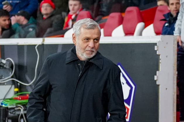 Fussball UEFA Europa League 2025 26, 8. Spieltag - OSC Lille vs SC Freiburg - Stade Pierre Mauroy (Lille, Frankreich): Bruno GÃ nÃ sio Bruno Genesio (Trainer, OSC Lille) Copyright: xJOERANxSTEINSIEKx
