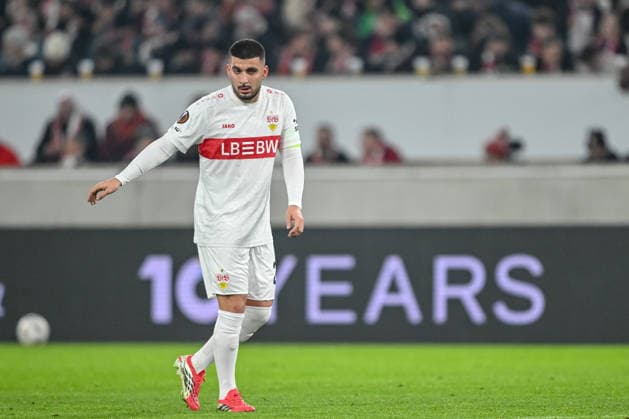 Deniz Undav (VfB Stuttgart) gestures during the UEFA Europa League 2025 26 League Phase MD8 match between VfB Stuttgart and BSC Young Boys at Stuttgart Arena on January 29, 2026 in Stuttgart, Germany. (Photo by Harry Langer DeFodi Images) -
