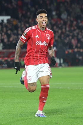 Nottingham Forest v Ferencvarosi TC UEFA Europa League Igor Jesus of Nottingham Forest celebrates scoring the second goal during the UEFA Europa League match at the City Ground, Nottingham 29 01 2026 UK Newspapers OUT Copyright: xAndyxSumnerx FIL-22875-0027