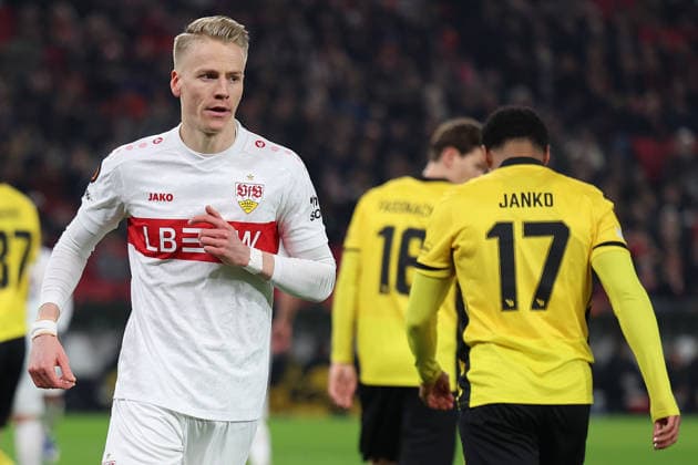 29.01.2026, xrekx, Fussball UEFA Europa League, VfB Stuttgart - Young Boys Bern v.l. Chris Führich Fuehrich (VfB Stuttgart) Eckball (DFL DFB REGULATIONS PROHIBIT ANY USE OF PHOTOGRAPHS as IMAGE SEQUENCES and or QUASI-VIDEO) Stuttgart