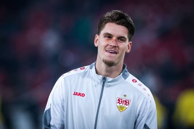 Ramon Hendriks 3 (VfB Stuttgart) warm-up, VfB Stuttgart vs. BSC Young Boys Bern, Fussball, Maenner, UEFA Europa League, Saison 2025 2026, 8. Spieltag, 29.01.2026 DFB regulations prohibit any use of photographs as image sequences and or quasi-video Stuttgart Baden-Wuerttemberg Deutschland