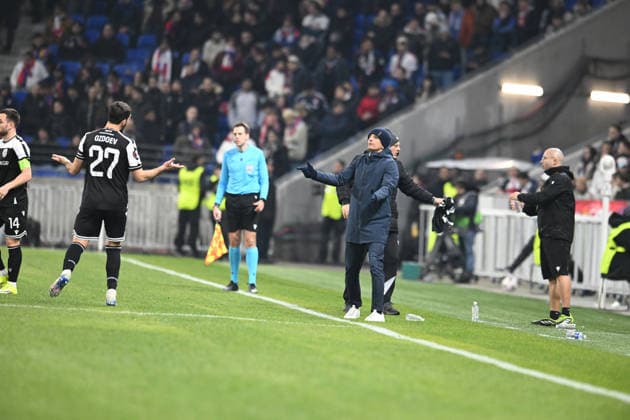 Football : Olympique Lyonnais v PAOK FC - UEFA Europa League 29 01 2026 Georgios Giakoumakis of PAOK socring goal during the UEFA Europa league match between Olympique Lyonnais and PAOK FC at Groupama Stadium Decines Charpieu Lyon France on January 29 2026 LYONFrance  Copyright: xMouradxAllilix