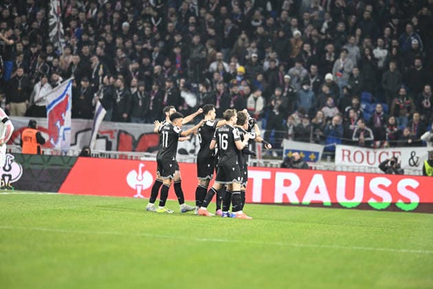 Football : Olympique Lyonnais v PAOK FC - UEFA Europa League 29 01 2026 Georgios Giakoumakis of PAOK socring goal during the UEFA Europa league match between Olympique Lyonnais and PAOK FC at Groupama Stadium Decines Charpieu Lyon France on January 29 2026 LYONFrance  Copyright: xMouradxAllilix