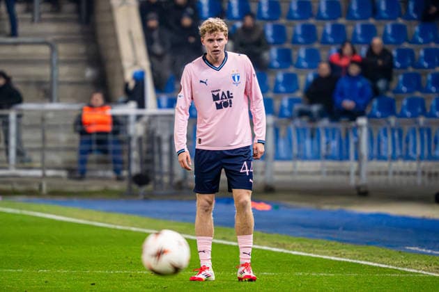 2026-01-29 KRC Genk v Malmo FF - UEFA Europa League 2025 26 League Phase MD8 GENK, BELGIUM - JANUARY 29: Malte Frejd Palsson of Malmo FF looks on during the UEFA Europa League 2025 26 League Phase MD8 match between KRC Genk and Malmo FF at Cegeka Arena on January 29, 2026 in Genk, Belgium. (Photo by Gabriel Calvino Alonso BSR Agency) Genk Belgium Content not available for redistribution in The Netherlands directly or indirectly through any third parties. Copyright: xBSRxAgencyx