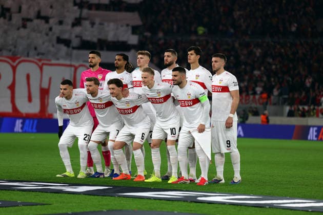 Teamfoto VfB Stuttgart 29.01.2026, xrekx, Fussball UEFA Europa League, VfB Stuttgart - Teamfoto VfB Stuttgart (DFL DFB REGULATIONS PROHIBIT ANY USE OF PHOTOGRAPHS as IMAGE SEQUENCES and or QUASI-VIDEO) Stuttgart