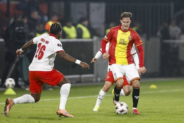 DEVENTER , 29-01-2026 , Stadium De Adelaarshorst , season 2025 2026 , UEFA Europa League League phase . match between Go Ahead Eagles and SC Braga, Picture shows GA Eagles player Melle Meulensteen Go Ahead Eagles - Braga  x201171991x Copyright: