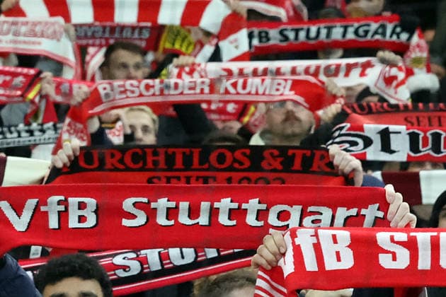 29.01.2026, xrekx, Fussball UEFA Europa League, VfB Stuttgart - Young Boys Bern v.l. VfB Stuttgart Fans ,Stimmung, Schals, Trikot, Fahne, Banner, Ultras, Zuschauer, Besucher, Choreo, Choreografie, atmosphere, spectators, Visitors (DFL DFB REGULATIONS PROHIBIT ANY USE OF PHOTOGRAPHS as IMAGE SEQUENCES and or QUASI-VIDEO) Stuttgart