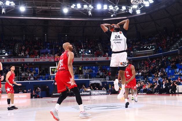 Bruno Fernando (Partizan Mozzart Bet Belgrade) during EA7 Emporio Armani Milano vs Partizan Belgrado, Basketball Euroleague match in Assago (MI), Italy, January 29 2026  Copyright: xSavinoxPaolella IPAxSportx xipa-agency.netx xx IPA_70718073 IPA_Agency_IPA70718073