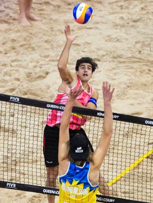 STOCKHOLM, SWEDEN 20260129 Sweden s Jacob Hölting Nilsson during the Beach volleyball, Beachvolleyball competition Stockholm Beach 2026, an official competition in the international Queen & King of the Court series, at Avicii Arena in Stockholm. STOCKHOLM SWEDEN x60160x