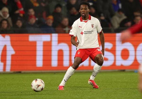 Jean Baptiste Gorby of Braga during the match Go Ahead Eagles vs Braga at the De Adelaarshorst for the UEFA Europa League season 2025-2026 in DEVENTER, Netherlands on 29 january 2026 (Photo by Peter Lous EYE4IMAGES) -