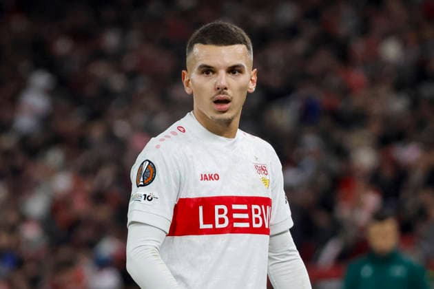 Badredine Bouanani (VfB Stuttgart, 27) , Deutschland, Fussball, UEFA Europa League, 8. Spieltag, 2025 2026, VfB Stuttgart vs. Young Boys Bern, 29.01.2026, Stuttgart MHP Arena Deutschland Copyright: xGrantxHubbsx